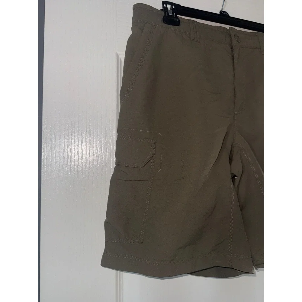 The North Face Mens Cargo Shorts Olive Green Hiking Utility Outdoor 9 Inseam